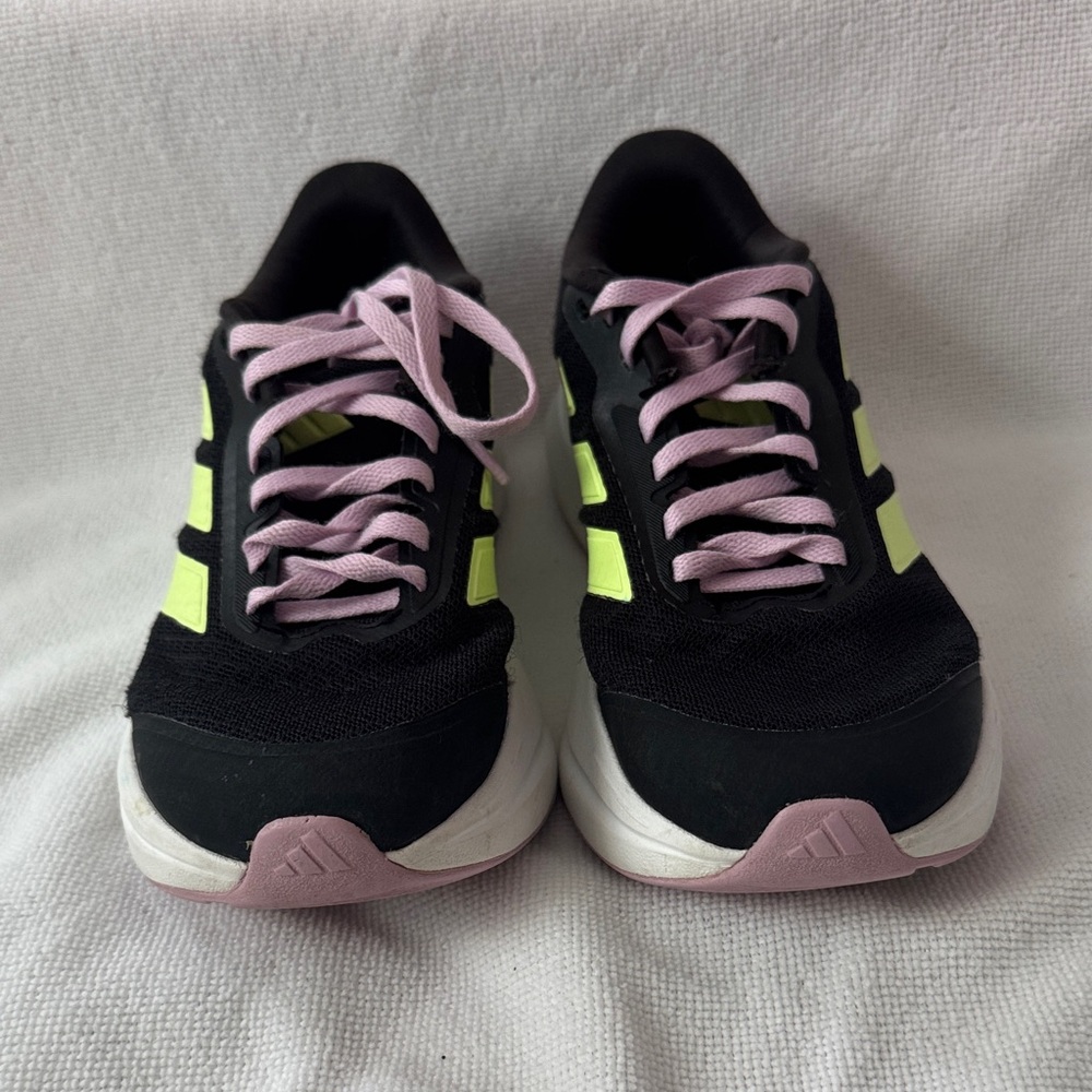 Adidas Kids Black and Yellow Sneakers